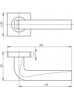 Ручка Armadillo (Армадилло) раздельная K.SQ52.KEA (KEA SQ001) MWSC-33 итальянский тисненый