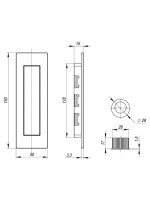 Ручка Armadillo (Армадилло) для раздвижных дверей SH.URB153.010 (SH010 URB) MWSC-33 итальянский тисненый