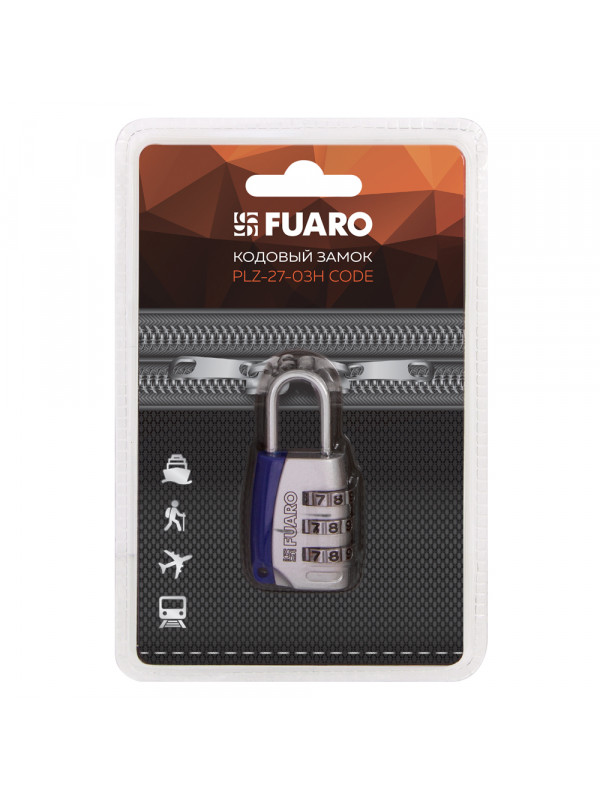 Замок Fuaro (Фуаро) кодовый PLZ-TRAVEL-2703H CODE (PLZ-27-03H) /блистер