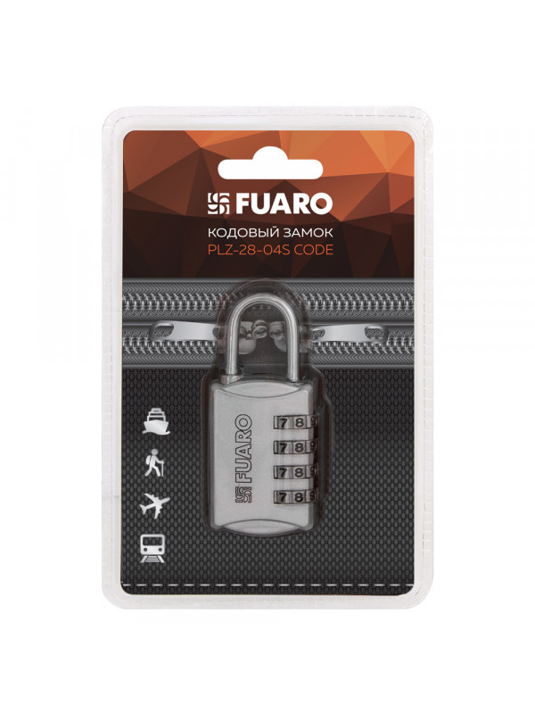 Замок Fuaro (Фуаро) кодовый PLZ-TRAVEL-2804S CODE (PLZ-28-04S) /блистер