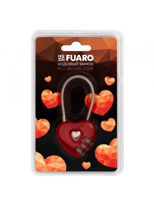 Замок Fuaro (Фуаро) кодовый PLZ-TRAVEL-2603R CODE (PLZ-26-03R) /блистер