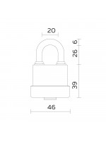 Замок Fuaro (Фуаро) навесной PL-WEATHER-3640 Black 3key (PL-3640) англ.