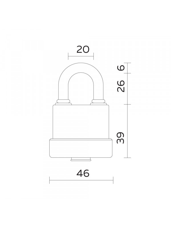 Замок Fuaro (Фуаро) навесной PL-WEATHER-3640 Black 3key (PL-3640) англ.