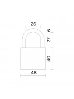 Замок Fuaro (Фуаро) навесной PL-UNI-0350 3key (PL-03-50) англ. /коробка