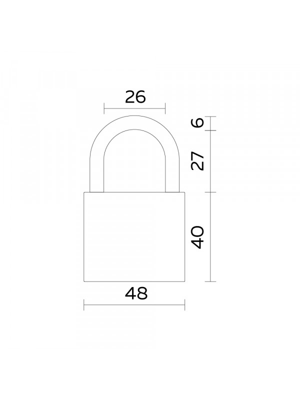 Замок Fuaro (Фуаро) навесной PL-UNI-0350 3key (PL-03-50) англ. /коробка