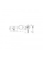 Цилиндровый Fuaro (Фуаро) механизм (D-PRO502/70) D-PRO5002Knob70(30+10+30) BL черный 5Key