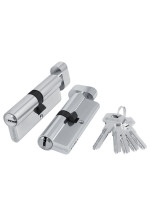 Цилиндровый Fuaro (Фуаро) механизм (200 ZM/120) 2000ZMKnob120(55+10+55) CP хром 5Key с вертушкой