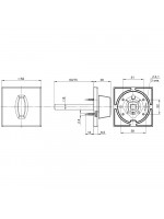 Ручка Fuaro (Фуаро) поворотная BKW8x75.K.RL52 (BKW8x75 RL) BL-24 черный