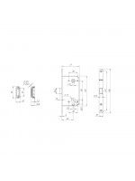 Корпус Fuaro (Фуаро) врезного замка MAGNM85C-50 (M85C-50) CP хром