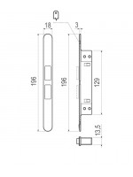 Магнитная AGB (АГБ) защелка регулируемая Touch B01120.30.78 (серый) с лицевой планкой B01120.31.34