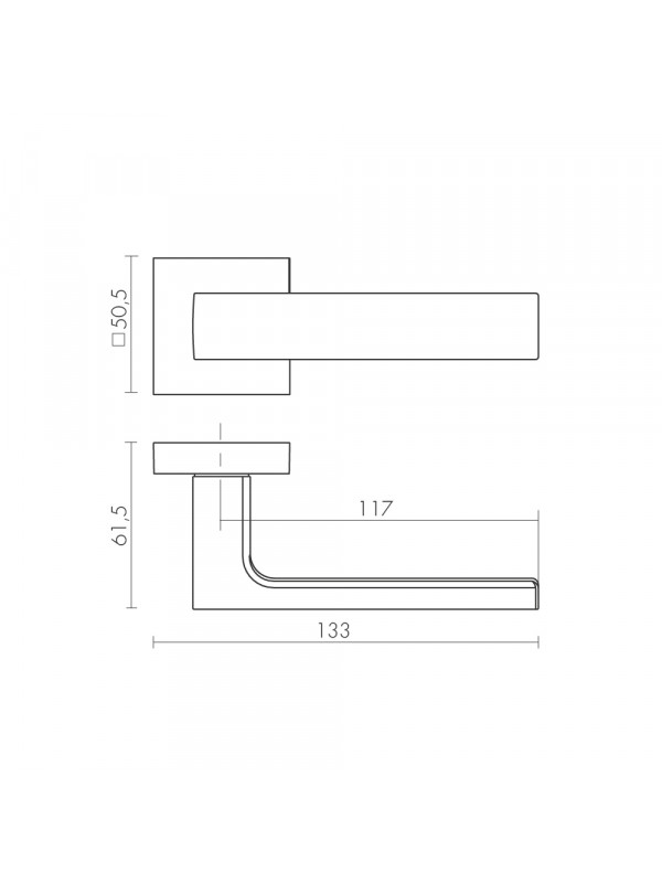Ручка Fuaro (Фуаро) раздельная K.DM51.Straight (Straight DM) BL-24 черный