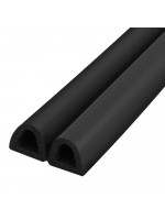 Уплотнитель Fuaro (Фуаро) самоклеящийся ADH/D-14x12mm, BLACK черный 120m
