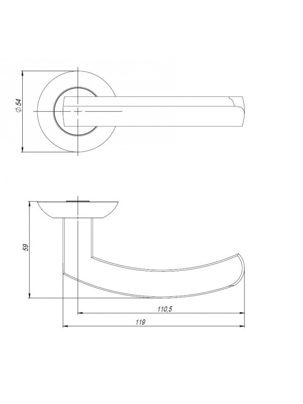 Ручка Ajax (Аякс) раздельная R.JR54.SIGMA (SIGMA JR) ABG-6 зеленая бронза 105мм