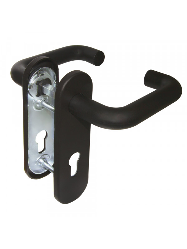 Ручка Fuaro (Фуаро) дверная FP.DH172.0433 NE (DH-0433 NE) (9x130) с пружиной BL-24 черный