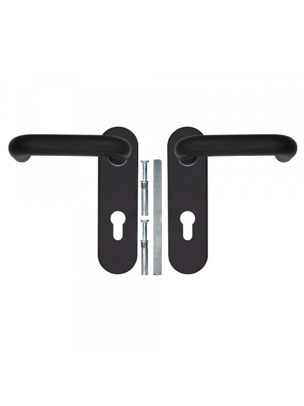Ручка Fuaro (Фуаро) дверная FP.DH172.0433 NE (DH-0433 NE) (9x130) с пружиной BL-24 черный