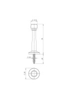 Упор Fuaro (Фуаро) дверной настенный STOPPER/15 (DS-15) SN-3 мат.никель
