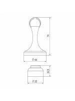 Упор Punto (Пунто) дверной напольный DFIX/MF45 (DSM-45) магнитный ABG-6 бронза