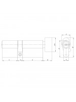 Цилиндровый Ajax (Аякс) механизм (AZ202/70) AZ2002Knob70 (30+10+30) CP хром