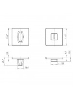 Ручка Fuaro (Фуаро) поворотная BK6.K.SL52 (BK6 SL) CP-8 хром