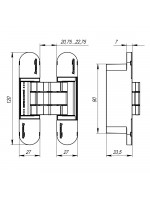 Петля Armadillo (Армадилло) скрытой установки U3D7000 BL (12060UN3D) черный TECH