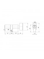 Цилиндровый Ajax (Аякс) механизм (AX102/60) AX1002Knob60 (25+10+25)/HD AB бронза 4Key с вертушкой