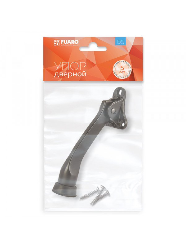 Упор Fuaro (Фуаро) дверной напольный STOPPER-100 BL (черный) козья ножка