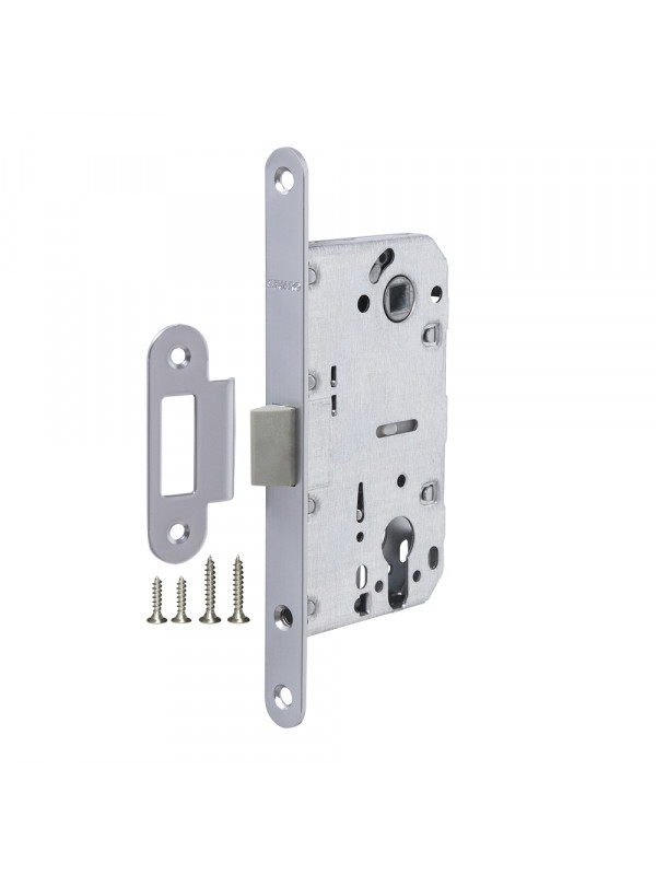 Корпус Fuaro (Фуаро) врезного замка c защёлкой PLASTP85C-50 (P85C-50) SSC сатинированный хром