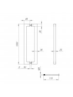 Ручка-скоба Fuaro (Фуаро) PULL.PH38/1500.26 INOX 304 (PH-26-38/1500-INOX) BLACK