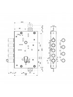 Корпус Mottura (Моттура) врезного замка 82.505W800B