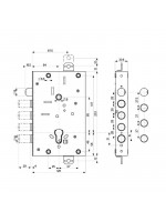 Корпус Mottura (Моттура) врезного замка с защёлкой 82.515W800B Универсальный