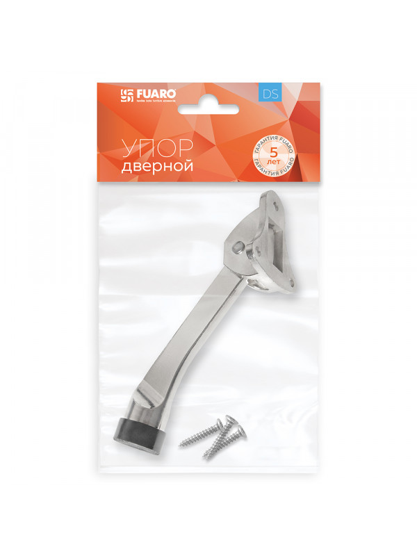 Упор Fuaro (Фуаро) дверной напольный STOPPER-100 SN (мат.никель) козья ножка