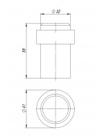 Упор Fuaro (Фуаро) дверной напольный STOPPER/M.14 INOX (нерж. сталь)