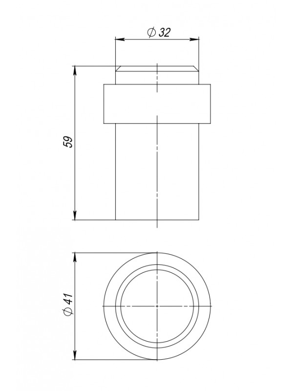Упор Fuaro (Фуаро) дверной напольный STOPPER/M.14 INOX (нерж. сталь)