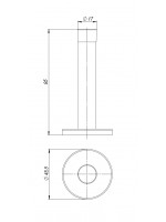 Упор Fuaro (Фуаро) дверной настенный STOPPER/M.15 INOX (нерж. сталь)