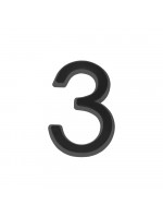 Цифра Fuaro (Фуаро) "3" самоклеящаяся ABS (50х37) (FUARO) BL черный
