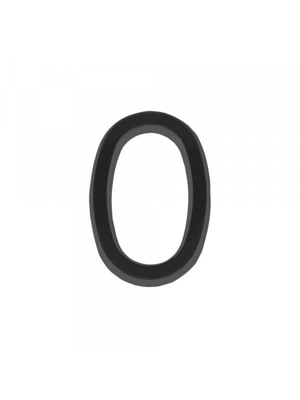 Цифра Fuaro (Фуаро) "0" самоклеящаяся ABS (50х37) (FUARO) BL черный