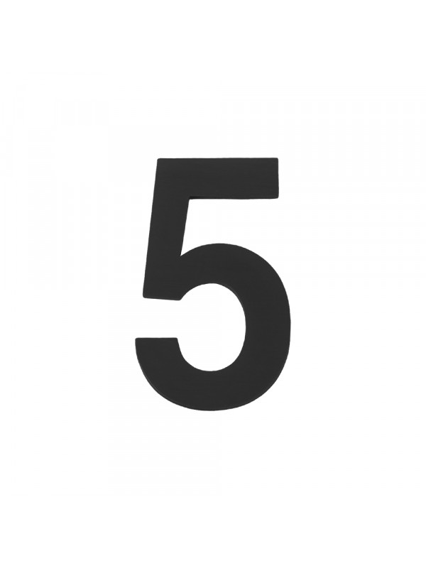 Цифра Fuaro (Фуаро) "5" самоклеящаяся SS304 (50х30) (FUARO) BL черный