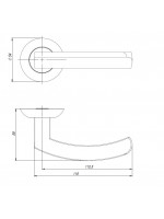 Ручка Ajax (Аякс) раздельная R.JR54.SIGMA (SIGMA JR) BL-24 черный 140мм