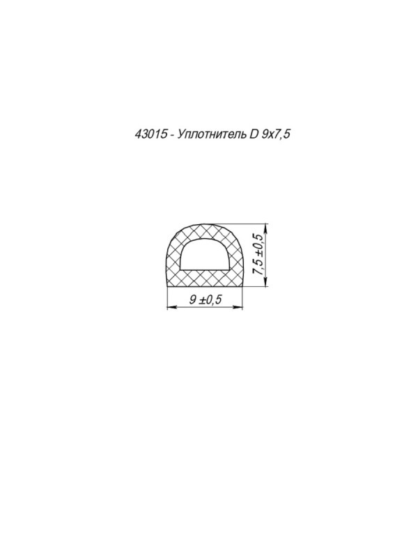 Уплотнитель Fuaro (Фуаро) без клеевой основы WADH/D-9x7,5mm, BLACK черный 100 m