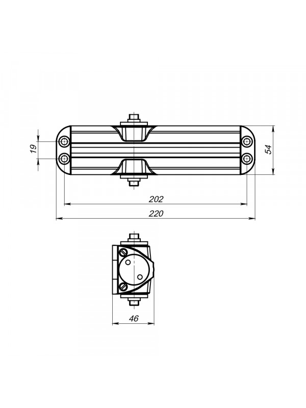 Доводчик Fuaro (Фуаро) дверной DC20-5/TS-68 WH до 110 кг (белый)